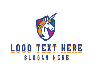Bisexual - Unicorn Mythical Creature logo design
