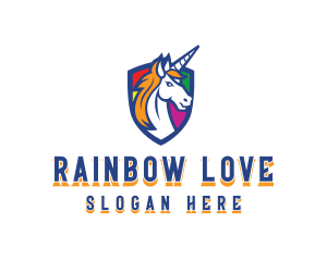 Lesbian - Unicorn Mythical Creature logo design