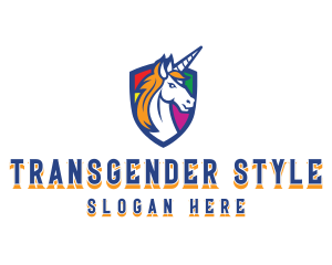 Transgender - Unicorn Mythical Creature logo design