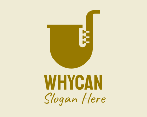 Musical - Simple Brass Saxophone logo design