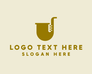 Simple Brass Saxophone   Logo