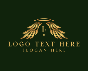 Holy - Wings Halo Angelic logo design