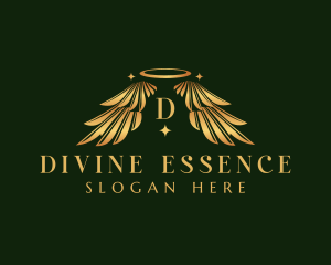 Divine - Wings Halo Angelic logo design