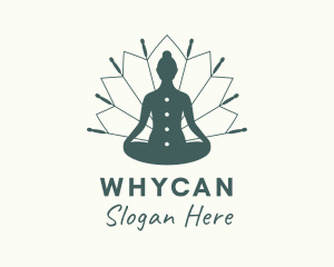 Person - Yoga Acupuncture Needles logo design