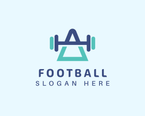 Fit - Letter A Gym Barbell logo design