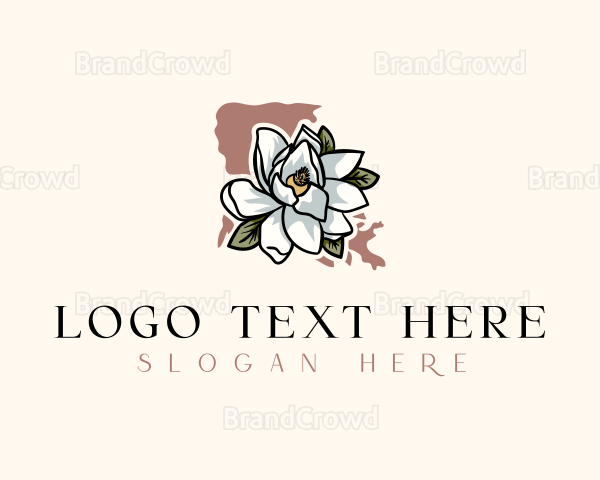 Louisiana Magnolia Flower Logo