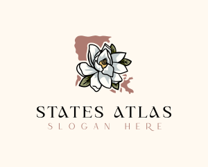 Louisiana Magnolia Flower logo design