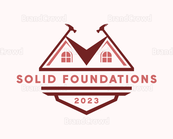 Residential Roofing Construction Logo
