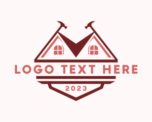 Construction - Residential Roofing Construction logo design