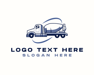 Engineer - Concrete Mixer Construction Truck logo design