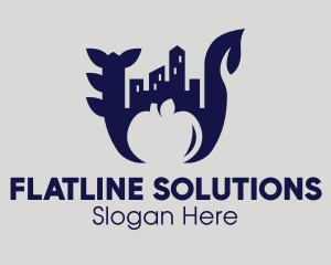Flat - Plant City Skyline logo design