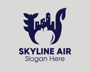 Plant City Skyline  logo design