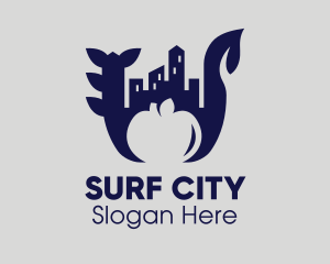 Plant City Skyline  logo design