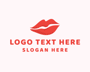 Beauty Vlogger - Lip Beauty Makeup logo design