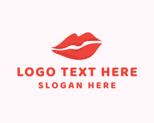 Lip Filler - Lip Beauty Makeup logo design