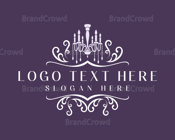 Luxury Candle Chandelier Logo