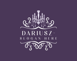 Luxury Candle Chandelier Logo