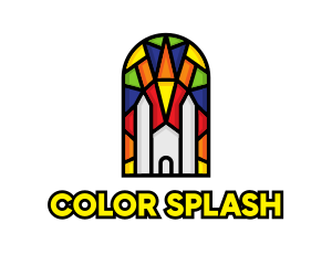 Colorful Mosaic Church logo design