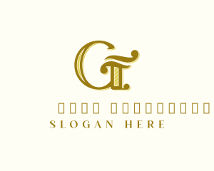 Vintage - Golden Letter G Business logo design