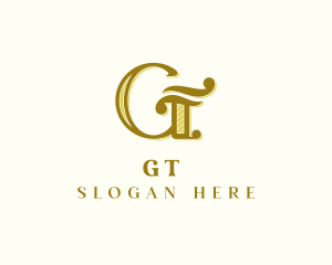 Golden Letter G Business logo design