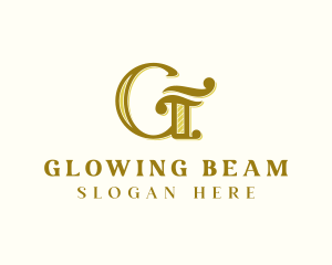 Golden Letter G Business logo design