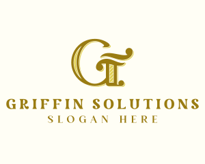 Golden Letter G Business logo design