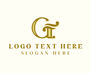 Vintage - Golden Letter G Business logo design