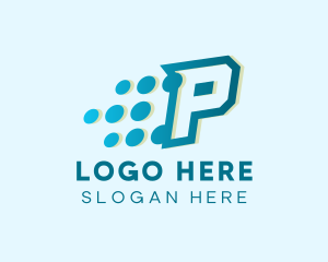 Download - Modern Tech Letter P logo design