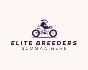 Riding Motorcycle Dog logo design