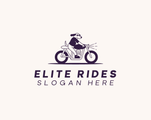 Riding Motorcycle Dog logo design