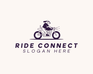 Riding Motorcycle Dog logo design