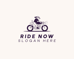 Riding Motorcycle Dog logo design