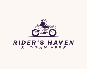Biker - Riding Motorcycle Dog logo design