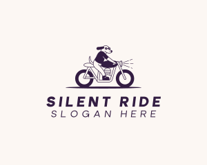 Riding Motorcycle Dog logo design