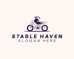 Riding - Riding Motorcycle Dog logo design
