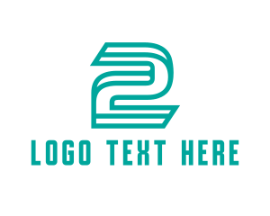 Second - Outline Number 2 logo design