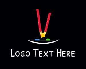 School - School Pencils & Erasers logo design