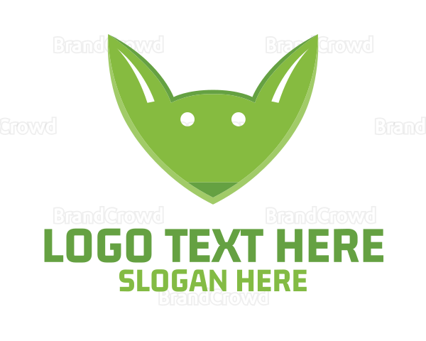 Green Fox Face Logo