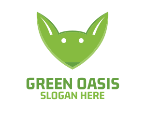 Green Fox Face logo design