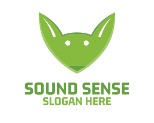 Ear - Green Fox Face logo design