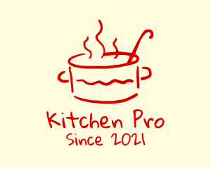 Minimalist Pot Soup logo design