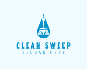 Sweeper - Sanitary Cleaning Broom logo design