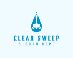 Sanitary Cleaning Broom  logo design