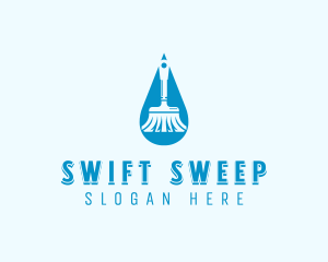 Sanitary Cleaning Broom  logo design