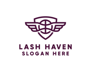 Basketball Wings Shield logo design