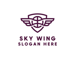 Wing - Basketball Wings Shield logo design
