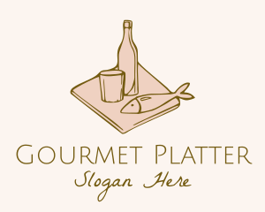 Platter - Food & Drink Meal logo design