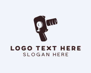 Dslr - Videographer Camera Lens logo design