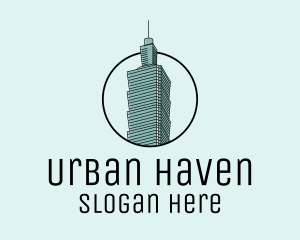 Taipei 101 Skyscraper  logo design