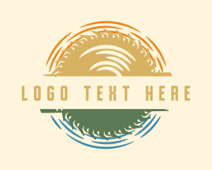 Logging - Circular Saw Carpentry logo design